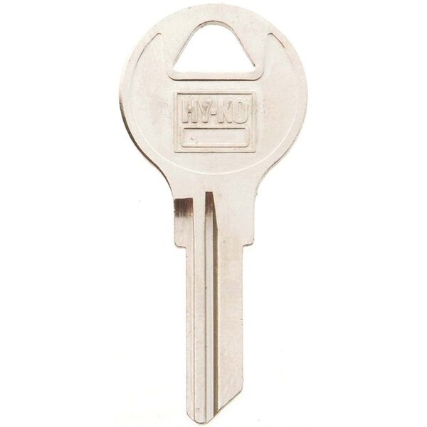 Hy-Ko Key Blank, Brass, Nickel, For: Chicago Cabinet, House Locks and Padlocks - 11010AP3