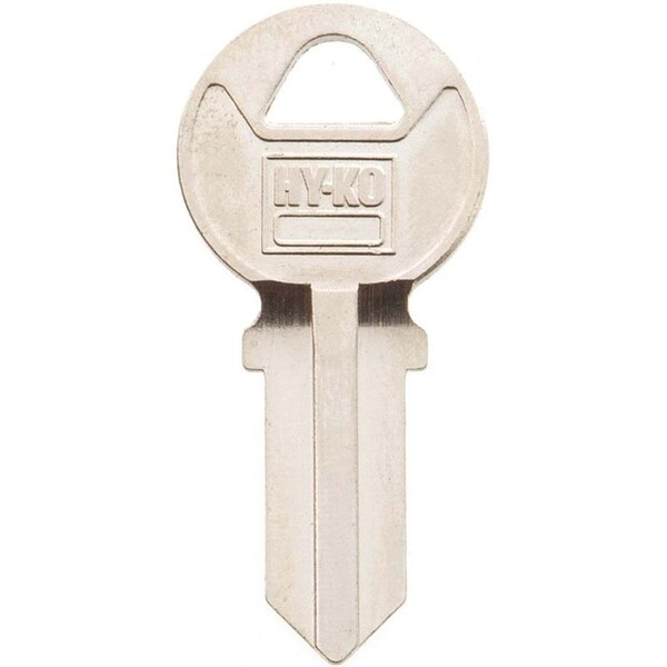 Hy-Ko Key Blank, Brass, Nickel, For: American Cabinet, House Locks and Padlocks - 11010AM1