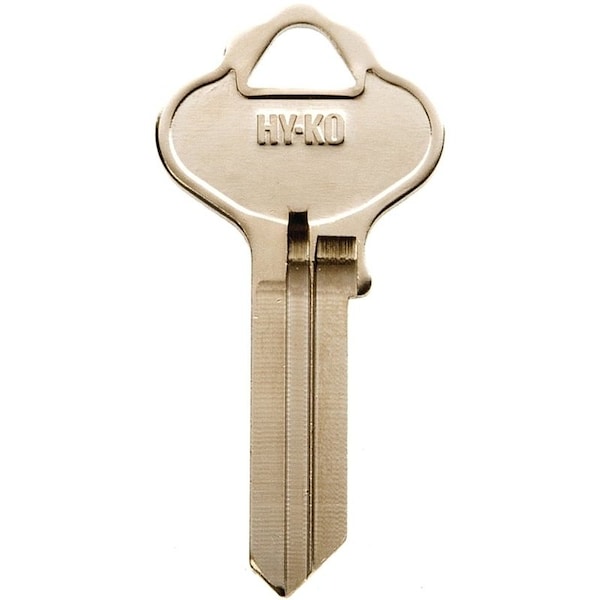 Hy-Ko Key Blank, Brass, Nickel, For: ILCO Cabinet, House Locks and Padlocks - 11010IN18