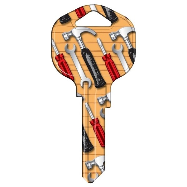 Hy-Ko Key Blank, Brass, Nickel, For: Kwikset KW1 Keyways - 15005KW1-TOOL