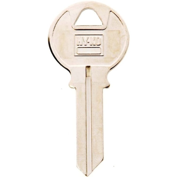 Hy-Ko Key Blank, Brass, Nickel, For: Clinton Cabinet, House Locks and Padlocks - 11010CL1