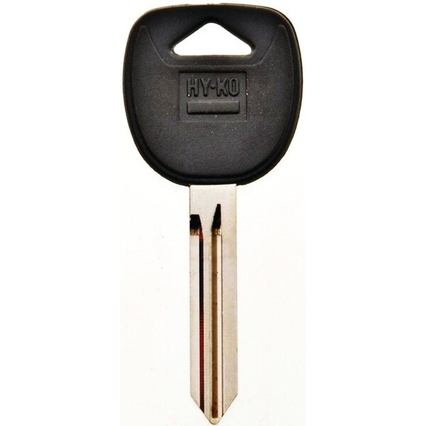 Hy-Ko Automotive Key Blank, Brass/Plastic, Nickel, For: General Motor Vehicle Locks - 12005B106