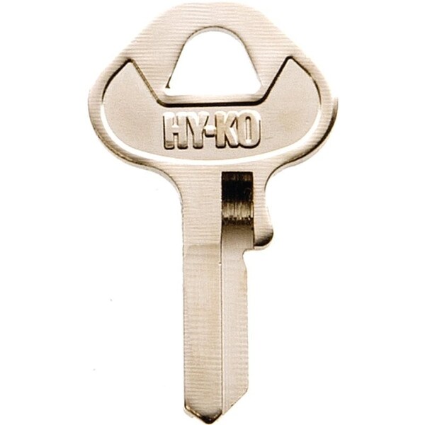 Hy-Ko Key Blank, Brass, Nickel, For: Master Cabinet, House Locks and Padlocks - 11010MH2