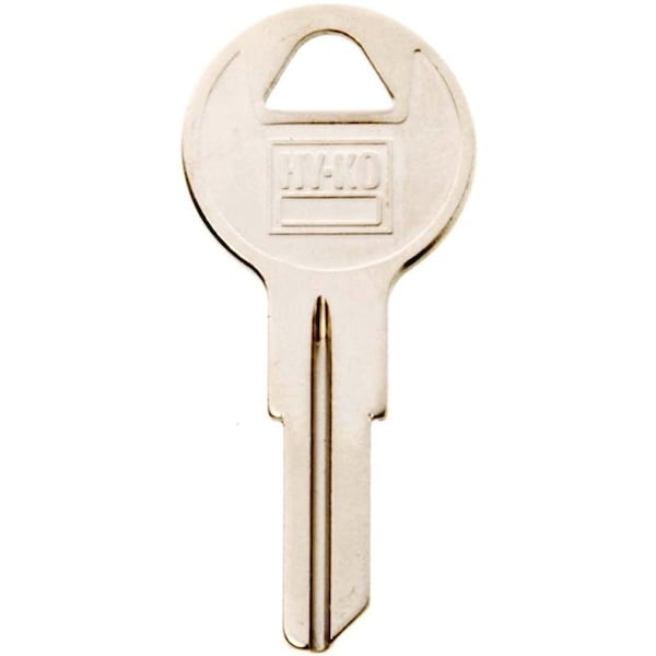 Hy-Ko Key Blank, Brass, Nickel, For: Yale Cabinet, House Locks and Padlocks - 11010Y13