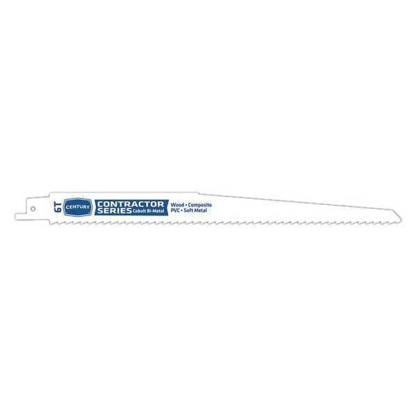 Century Drill & Tool 9" L x Wood Cutting Contractor Bi-Metal Recip Blade, 6Tx9 in. - 07906