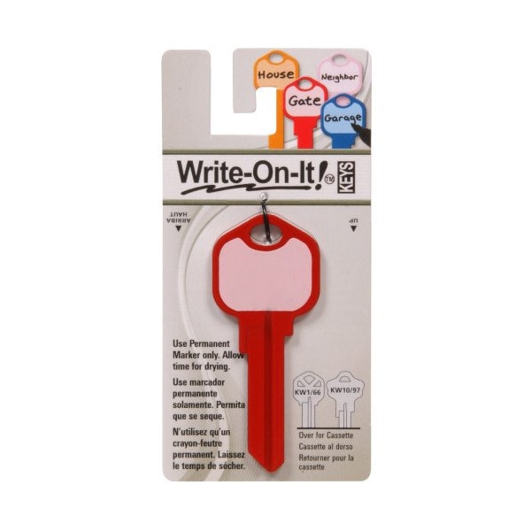 Hillman HILLMAN Write-On-It House/Padlock Universal Key Blank KW1/10 Single, PK8 - 87497