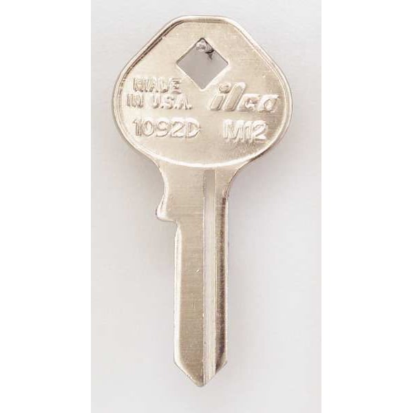Kaba Ilco Key Blank, Brass, Type M12, 5 Pin, PK10 - 1092D-M12