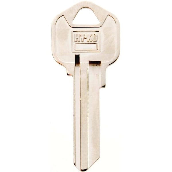 Hy-Ko Key Blank, Brass, Nickel, For: Kwikset Cabinet, House Locks and Padlocks - 11010KW11