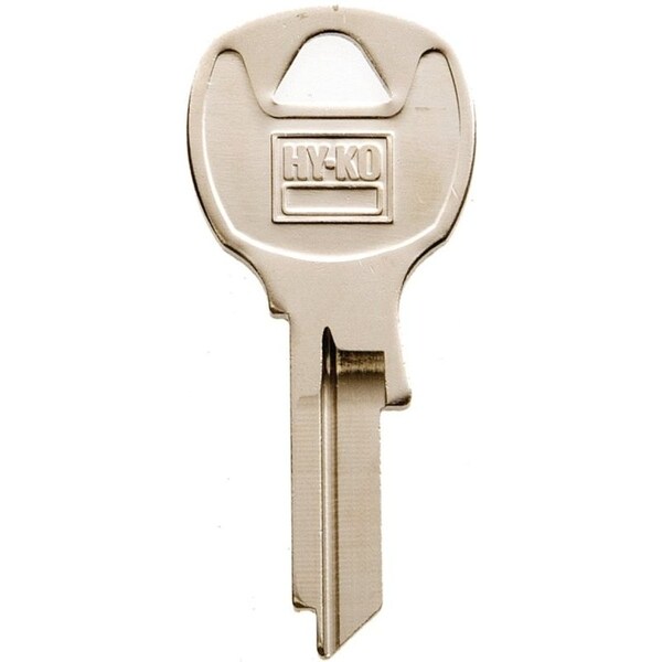Hy-Ko Key Blank, Brass, Nickel, For: National Cabinet, House Locks and Padlocks - 11010NA44