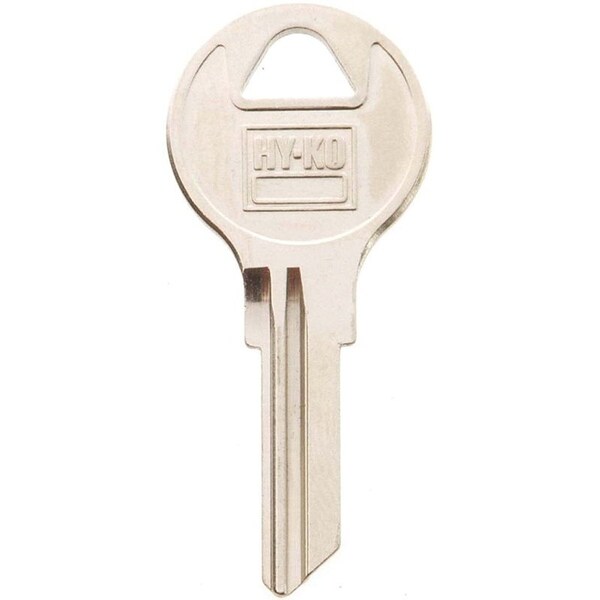Hy-Ko Key Blank, Brass, Nickel, For: Chicago Cabinet, House Locks and Padlocks - 11010AP4