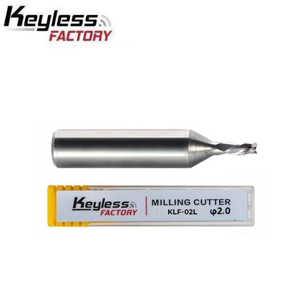 Keyless Factory Solid Carbide End Mill Cutter 2mm Replacement For 02LM For ILCO Futura Key Machines - KLF-02L