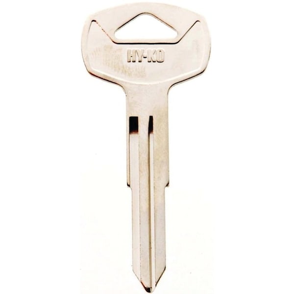 Hy-Ko Automotive Key Blank, Brass, Nickel, For: Nissan Vehicle Locks - 11010DA21