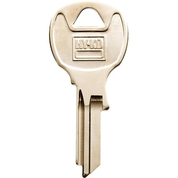Hy-Ko Key Blank, Brass, Nickel, For: National Cabinet, House Locks and Padlocks - 11010NA43