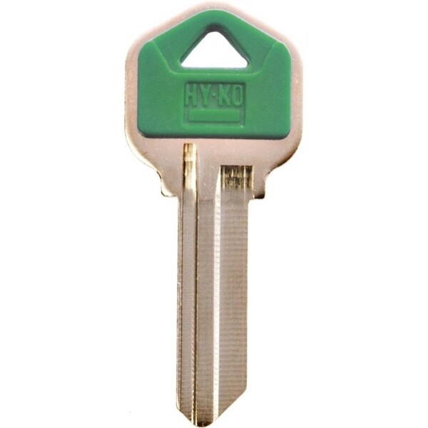 Hy-Ko Key Blank, Brass/Plastic, Nickel, For: Kwikset Cabinet, House Locks and Padlocks - 13005KW1PG