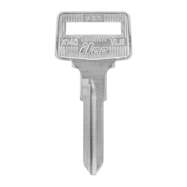 Homecare Products Automotive Blank Double Sided Universal Key for Volvo - Silver, 10PK - HO3325712