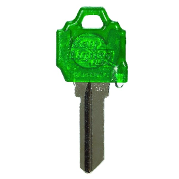 Keylights Giant Concepts LLC Keylights Green Head House Key Blank w/Flashlight SC1/1510 Single For Schlage/Bal - SC1GREEN