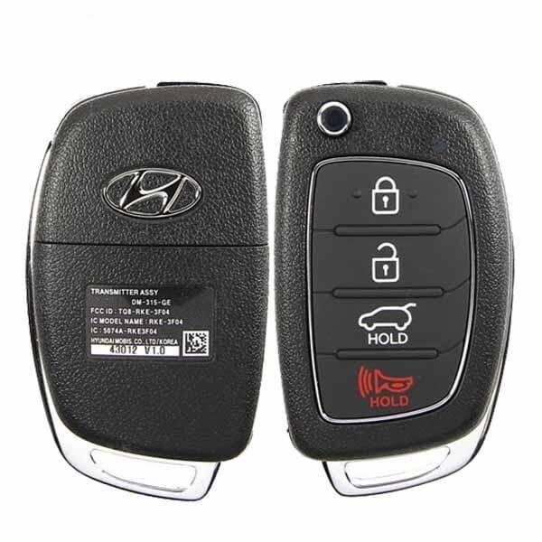 Oem OEM: REF:   2013-2016 Hyundai Santa FE / 4-Button Flip Key / PN: 95430-4Z100 / TQ8RKE3F04 - RFK-HYU031