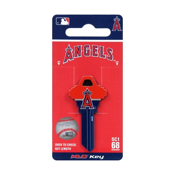 Hillman HILLMAN MLB Los Angeles Angels Painted Key House/Office Universal Key Blank SC1 Single, PK6 - 89650
