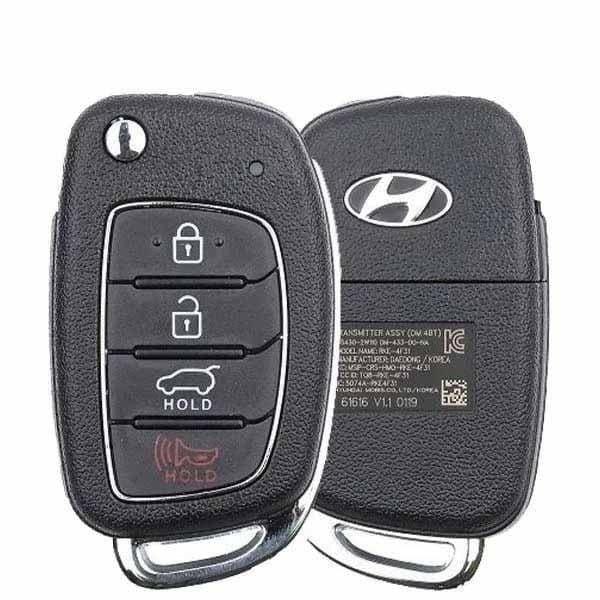 Oem OEM: REF: 2015-2019 Hyundai Santa Fe / 4-Button Flip Key / PN: 95430-2W110 / TQ8-RKE-4F31 - RFK-HY-4F31