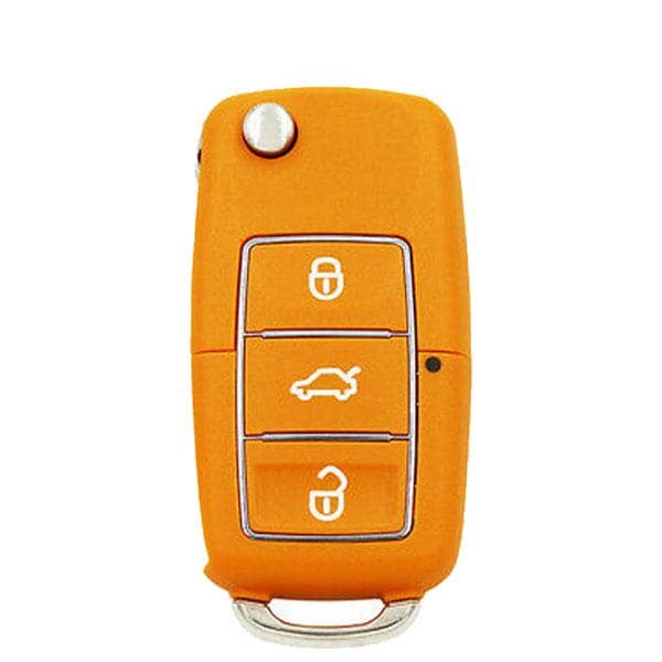 Keydiy KEYDIY: Remote Flip Key Blank - VW Style 3B (B01-3 Luxury Yellow) - KD-B01-3-YELLOW