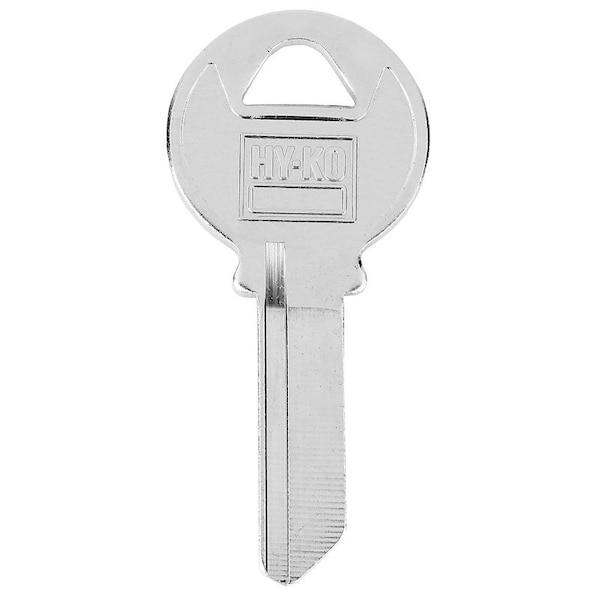 Hy-Ko Key Blank, Brass, Nickel-Plated, For: Independent/Ilco IH3 Door Locks - 11010IH3