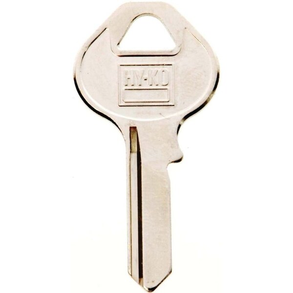 Hy-Ko Key Blank, Brass, Nickel, For: Master Cabinet, House Locks and Padlocks - 11010M5