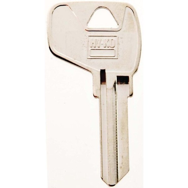 Hy-Ko Key Blank, Brass, Nickel, For: Master Cabinet, House Locks and Padlocks - 11010MD17