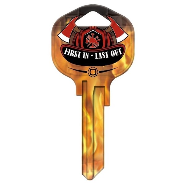 Hy-Ko Key Blank, Brass, Nickel-Plated, For: Kwikset KW1 Keyways - 15005KW1-FRMN
