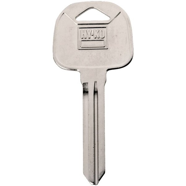 Hy-Ko Automotive Key Blank, Brass, Nickel, For: Hyundai Vehicle Locks - 11010HY15