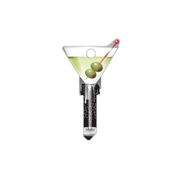 Lucky Line Martini Key Blank, Schlage Painted - B133S