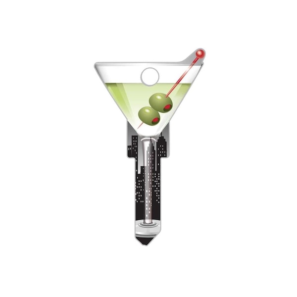 Lucky Line Martini Key Blank, Schlage Painted - B133S