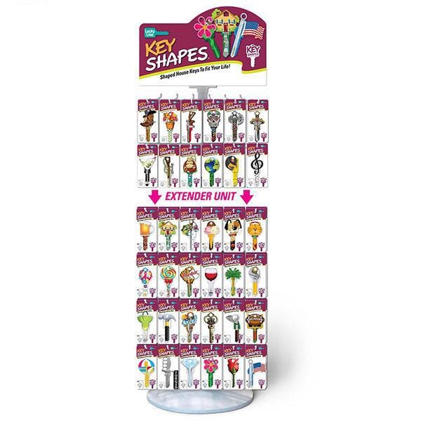 Lucky Line LuckyLine: Key Shapes Counter Display, 72 SKUs, (5K, 5S), PK 360 - LKL-34007C
