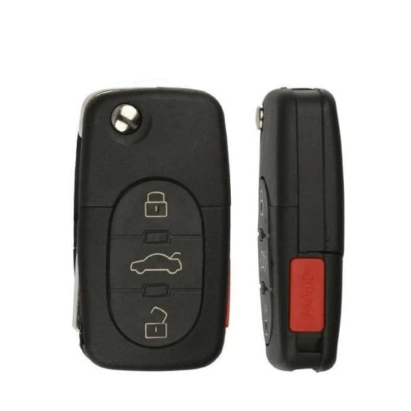 Keyless Factory KeylessFactory: 1997-2005 Audi / 4-Button Flip Key / MYT8Z0837231 (RK-AUD-231E) - RK-AUD-231E