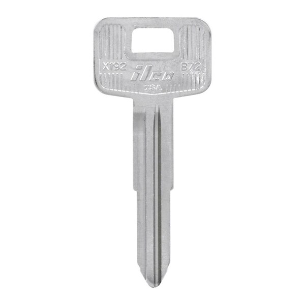 Homecare Products Automotive Universal Key Blank for B72 Double Sided for GM, Silver - HO3324505
