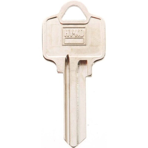 Hy-Ko Key Blank, Brass, Nickel, For: American Cabinet, House Locks and Padlocks - 11010AR1