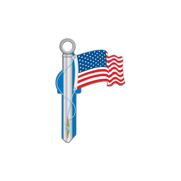 Lucky Line Key Shapes Series Key Blank, Brass, Enamel, For: Kwikset Locks - B101K