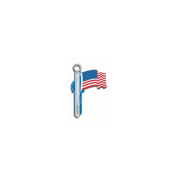 Lucky Line Key Shapes Series Key Blank, Brass, Enamel, For: Kwikset Locks - B101K