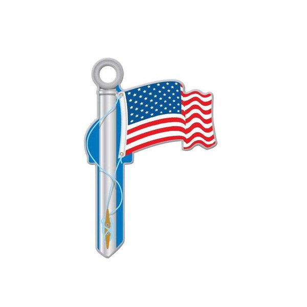 Lucky Line Key Shapes Series Key Blank, Brass, Enamel, For: Kwikset Locks - B101K