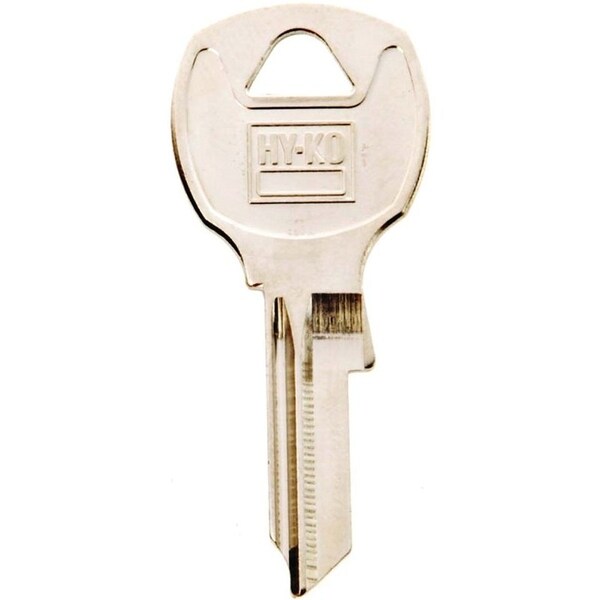 Hy-Ko Key Blank, Brass, Nickel, For: National Cabinet, House Locks and Padlocks - 11010NA14