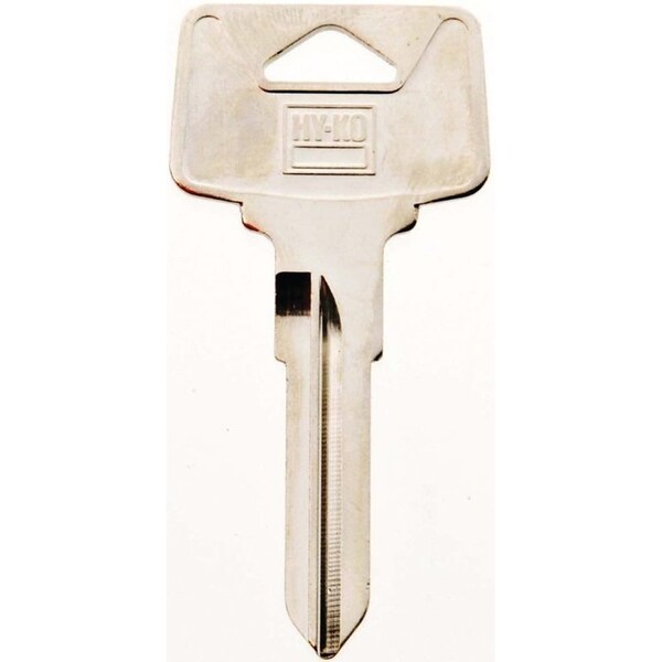 Hy-Ko Automotive Key Blank, Brass, Nickel, For Volvo Vehicle Locks - 11010VL6