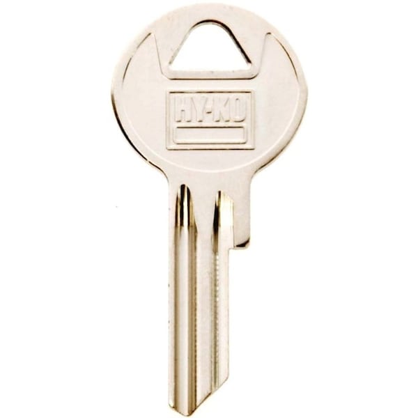 Hy-Ko Key Blank, Brass, Nickel, For: Yale Cabinet, House Locks and Padlocks - 11010Y6