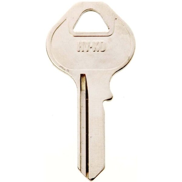 Hy-Ko Key Blank, Brass, Nickel, For: Master Cabinet, House Locks and Padlocks - 11010M4