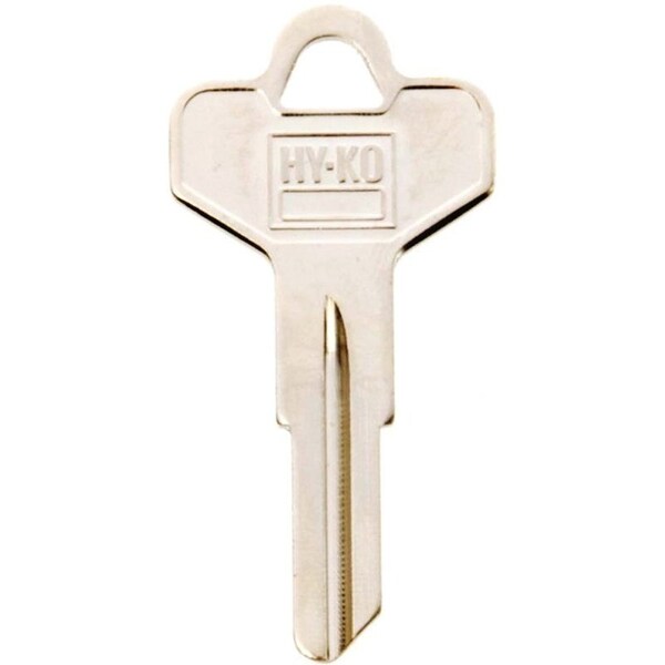 Hy-Ko Key Blank, Brass, Nickel, For: Dexter Cabinet, House Locks and Padlocks - 11010DE4