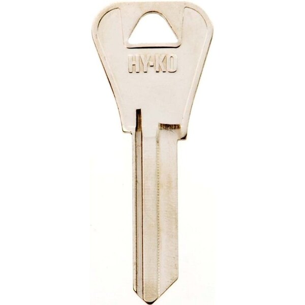 Hy-Ko Key Blank, Brass, Nickel, For: Weiser Cabinet, House Locks and Padlocks - 11010WR4