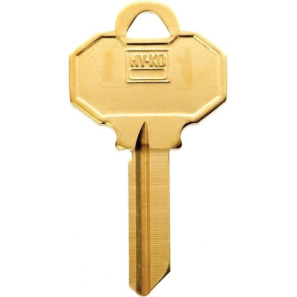 Hy-Ko Key Blank, Brass, Nickel, For: Baldwin Cabinet, House Locks and Padlocks - 11010BW6