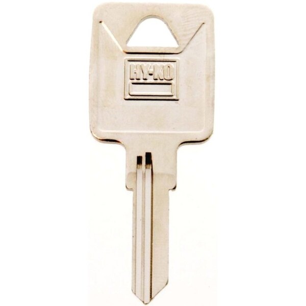 Hy-Ko Key Blank, Brass, Nickel, For: Trimark Cabinet, House Locks and Padlocks - 11010TM1