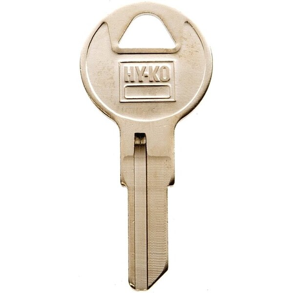 Hy-Ko Key Blank, Brass, Nickel, For: Illinois Cabinet, House Locks and Padlocks - 11010IL9