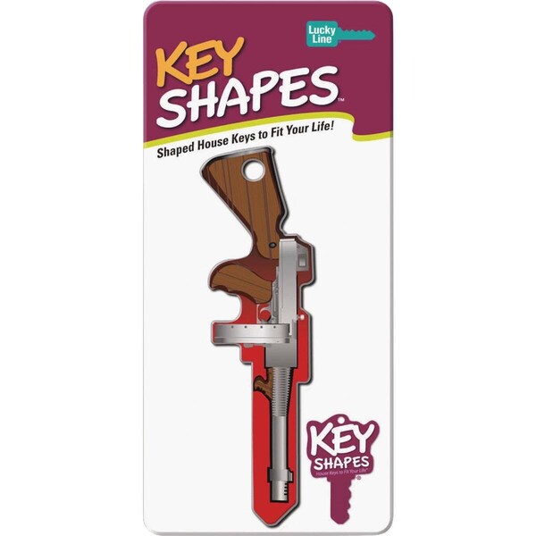 Lucky Line Key Blank Key Shapes Tommy Gun House Double For Schlage SC1 Multicolored - B139S