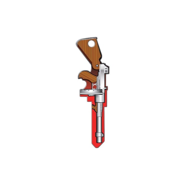 Lucky Line Key Blank Key Shapes Tommy Gun House Double For Schlage SC1 Multicolored - B139S