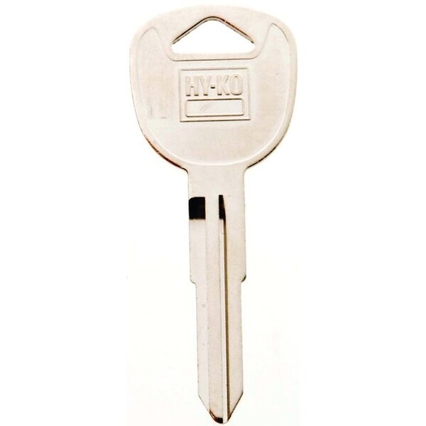 Hy-Ko Automotive Key Blank, Brass, Nickel, For: Kia Vehicle Locks - 11010KK1